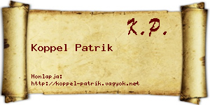Koppel Patrik névjegykártya